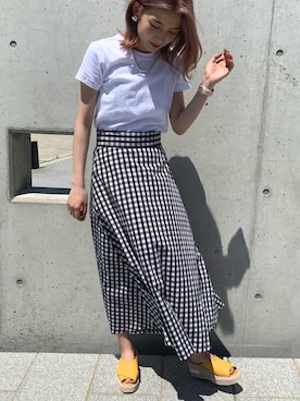 「Lucida（ルシーダ）のアイテム（サンダル）」を使った、natukiさん（レディース・160cm）の夏コーディネート