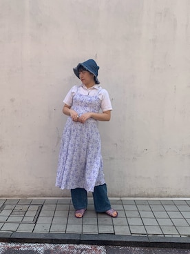 「アイテム（ワンピース/ドレス）」を使った、桃さん（レディース・160cm・10代）の夏コーディネート