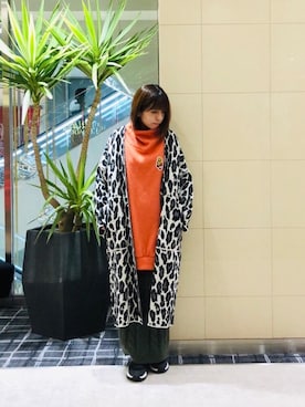 「ラフコーデ」｜「アイテム（ムートンコート）」を使った、hiRaさん（レディース・157cm）の秋コーディネート