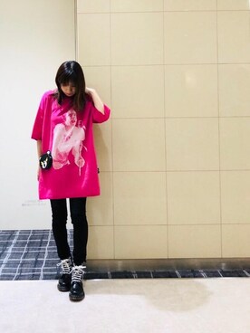 「パンクコーデ」｜「アイテム（財布/小物）」を使った、hiRaさん（レディース・157cm）の春コーディネート