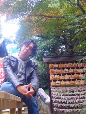 「CONVERSE TOKYO（コンバーストウキョウ）のアイテム（パーカー）」を使った、WEAROさん（メンズ・179cm）の冬コーディネート