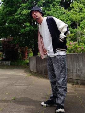 「MONKEY TIME（モンキータイム）のアイテム（ブルゾン）」を使った、WEAROさん（メンズ・179cm）の春コーディネート