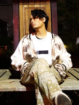 「MONKEY TIME（モンキータイム）のアイテム（ブルゾン）」を使った、WEAROさん（メンズ・179cm）の春コーディネート