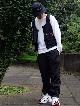 「MINOTAUR（ミノトール）のアイテム（帽子）」を使った、WEAROさん（メンズ・179cm）の秋コーディネート