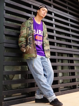 「CONVERSE（コンバース）のアイテム（ローファー）」を使った、WEAROさん（メンズ・179cm）の秋コーディネート