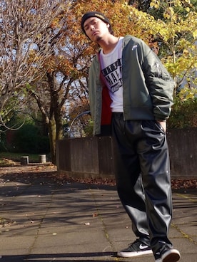 「MAISON KITSUNE」｜「アイテム（その他アウター）」を使った、WEAROさん（メンズ・179cm）の冬コーディネート