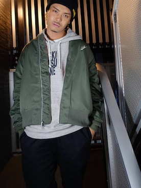 「MAISON KITSUNE」｜「アイテム（その他アウター）」を使った、WEAROさん（メンズ・179cm）の冬コーディネート