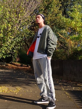 「FACETASM」｜「アイテム（その他アウター）」を使った、WEAROさん（メンズ・179cm）の冬コーディネート