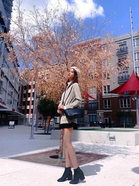 「ALDO（アルド）のアイテム（ブーツ）」を使った、yowberissさん（レディース・165cm）の秋コーディネート