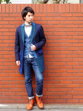 「NIRAME.CO（ニラメッコ）のアイテム（ジャケット/アウター）」を使った、NIRAME.COさん（メンズ・176cm）の冬コーディネート