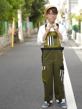 「NIRAME.CO（ニラメッコ）のアイテム（パンツ）」を使った、NIRAME.COさん（メンズ・167cm）の春コーディネート