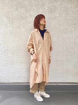 「Steven Alan」｜「アイテム（ワンピース/ドレス）」を使った、momoさん（レディース・162cm）の春コーディネート