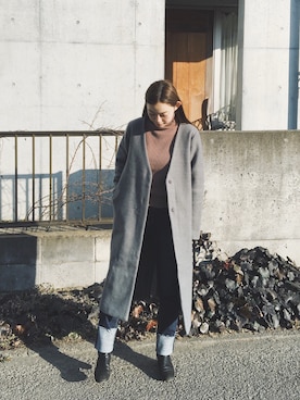 「Y.M.WALTS（ワイエムウォルツ）のアイテム」を使った、阿久津ゆりえさん（レディース・167cm）の冬コーディネート