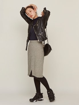 阿久津ゆりえさん（レディース・167cm）の冬コーディネート