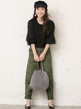 阿久津ゆりえさん（レディース・167cm）の秋コーディネート