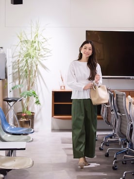 阿久津ゆりえさん（レディース・167cm）の春コーディネート