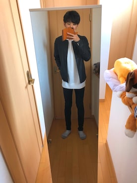 「リドム」｜「アイテム（ライダースジャケット）」を使った、ずみさん。さん（メンズ・173cm）の夏コーディネート