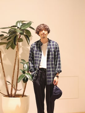 「koe（コエ）のアイテム（帽子）」を使った、hiro.jpさん（メンズ・171cm）の秋コーディネート