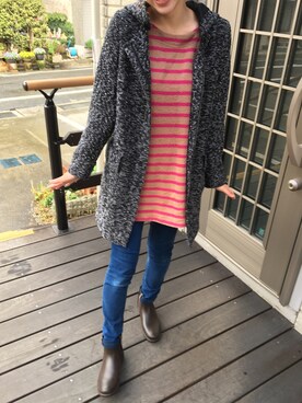 「tocco（トッコ）のアイテム（ジャケット/アウター）」を使った、マミさん（レディース・159cm）の冬コーディネート
