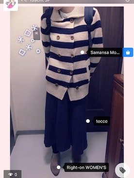 「tocco（トッコ）のアイテム（パンツ）」を使った、マミさん（レディース・159cm）の冬コーディネート