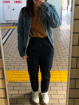 「BACK NUMBER（バックナンバー）のアイテム（デニムジャケット）」を使った、🌝さん（レディース・161cm）の春コーディネート