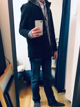 「Levi's（リーバイス）のアイテム（その他アウター）」を使った、greswoさん（メンズ・176cm）の冬コーディネート