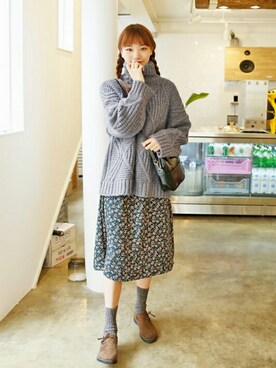 「オルチャンファッション」｜「アイテム（その他シューズ）」を使った、luvluvme.jpさん（レディース・166cm）の冬コーディネート