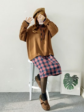 「オルチャンファッション」｜「アイテム（その他シューズ）」を使った、luvluvme.jpさん（レディース・158cm）の冬コーディネート