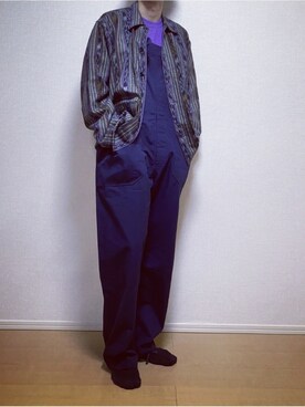 「Engineered Garments（エンジニアードガーメンツ）のアイテム（オールインワン・サロペット）」を使った、ペイさん（メンズ・183cm）の春コーディネート