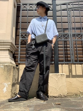 「ラッドミュージシャン」｜「アイテム（バッグ）」を使った、moto miniさん（メンズ・171cm）の夏コーディネート