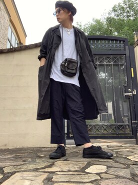 「nonnative（ノンネイティブ）のアイテム（スラックス）」を使った、moto miniさん（メンズ・171cm）の秋コーディネート