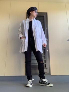 「MM6 Maison Margiela（ｴﾑｴﾑｼｯｸｽ ﾒｿﾞﾝ ﾏﾙｼﾞｪﾗ）のアイテム（ジャケット/アウター）」を使った、moto miniさん（メンズ・171cm）の秋コーディネート