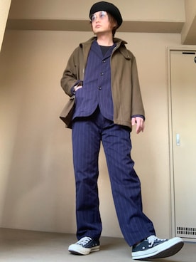 「ct70」｜「アイテム（セットアップ）」を使った、moto miniさん（メンズ・171cm）の冬コーディネート