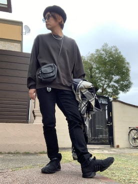 「minedenim」｜「アイテム（アクセサリー）」を使った、moto miniさん（メンズ・171cm）の春コーディネート