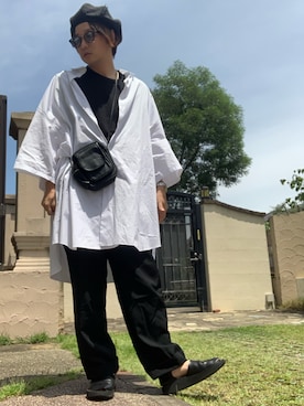 「LAD MUSICIAN（ラッドミュージシャン）のアイテム（サンダル）」を使った、moto miniさん（メンズ・171cm）の夏コーディネート