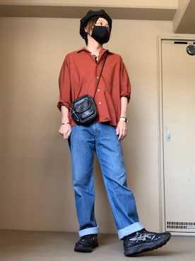 「Yohji Yamamoto（ヨウジヤマモト）のアイテム（その他小物）」を使った、moto miniさん（メンズ・171cm）の夏コーディネート