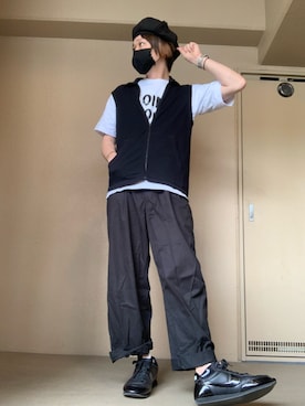 「Yohji Yamamoto（ヨウジヤマモト）のアイテム（その他小物）」を使った、moto miniさん（メンズ・171cm）の夏コーディネート