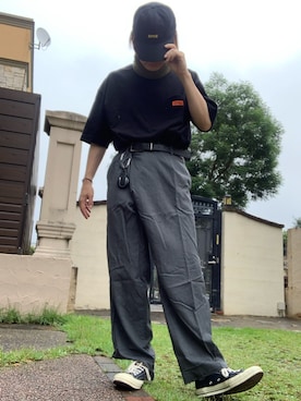 「nonnative（ノンネイティブ）のアイテム（ヘアアクセサリー）」を使った、moto miniさん（メンズ・171cm）の夏コーディネート