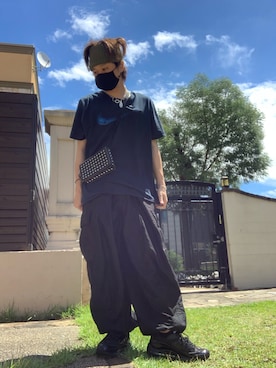 「Yohji Yamamoto（ヨウジヤマモト）のアイテム（その他小物）」を使った、moto miniさん（メンズ・171cm）の夏コーディネート