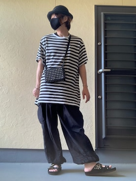 「Yohji Yamamoto（ヨウジヤマモト）のアイテム（その他小物）」を使った、moto miniさん（メンズ・171cm）の夏コーディネート