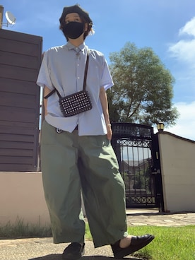「Yohji Yamamoto（ヨウジヤマモト）のアイテム（その他小物）」を使った、moto miniさん（メンズ・171cm）の夏コーディネート