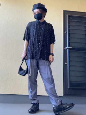 「Yohji Yamamoto（ヨウジヤマモト）のアイテム（その他小物）」を使った、moto miniさん（メンズ・171cm）の夏コーディネート