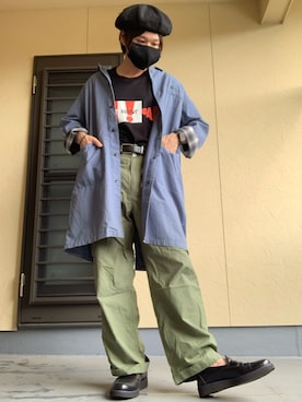 「Yohji Yamamoto（ヨウジヤマモト）のアイテム（その他小物）」を使った、moto miniさん（メンズ・171cm）の秋コーディネート