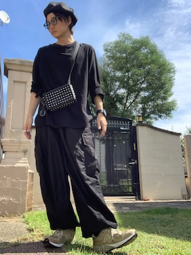 「HERMES」｜「アイテム（ハンチング/ベレー帽）」を使った、moto miniさん（メンズ・171cm）の秋コーディネート