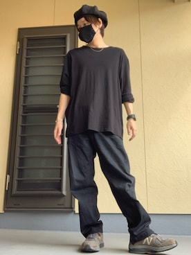 「Yohji Yamamoto（ヨウジヤマモト）のアイテム（その他小物）」を使った、moto miniさん（メンズ・171cm）の秋コーディネート