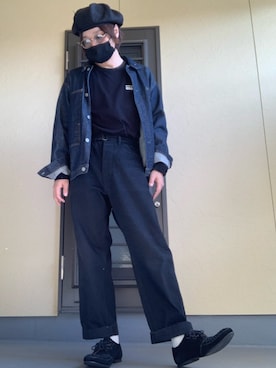 「Yohji Yamamoto（ヨウジヤマモト）のアイテム（その他小物）」を使った、moto miniさん（メンズ・171cm）の秋コーディネート