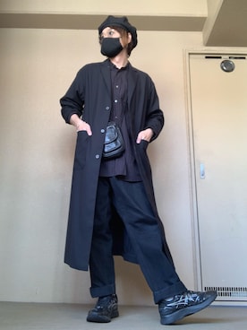 「Yohji Yamamoto（ヨウジヤマモト）のアイテム（その他小物）」を使った、moto miniさん（メンズ・171cm）の秋コーディネート