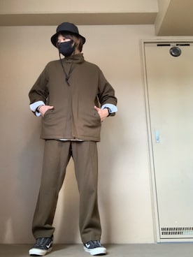 「nonnative（ノンネイティブ）のアイテム（スニーカー）」を使った、moto miniさん（メンズ・171cm）の冬コーディネート