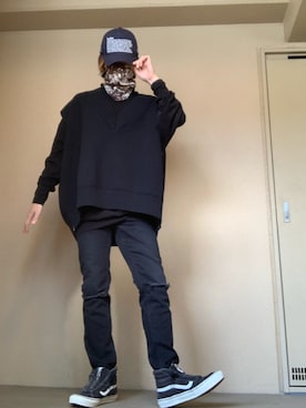 「nonnative（ノンネイティブ）のアイテム（スニーカー）」を使った、moto miniさん（メンズ・171cm）の冬コーディネート