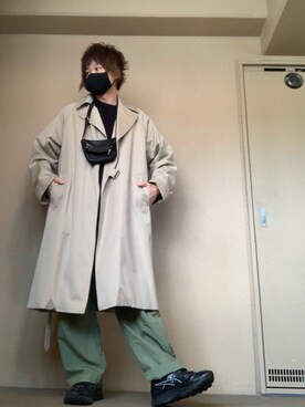 「COMOLI（コモリ）のアイテム（その他アウター）」を使った、moto miniさん（メンズ・171cm）の冬コーディネート